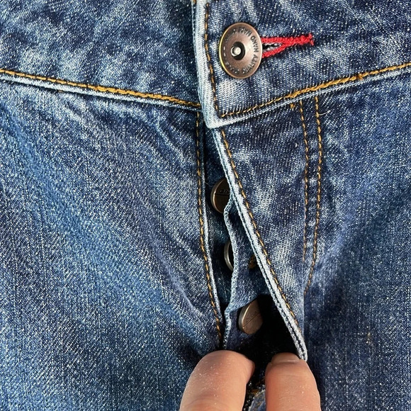 O’NEILL Mens Straight Leg Button Fly Jeans Blue Medium Wash Denim 5 Pocket 36 - Picture 6 of 13